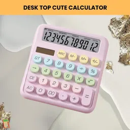 guggu Desktop Cute Calculator, 12-Digit Large Display With Aesthetic Candy ColorL241 Desktop Cute Calculator, 12-Digit Large Display With Aesthetic Candy ColorQ241 Basic Calculator-picture-24