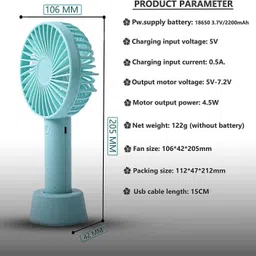 GADGETSWAY portable fan handy fan CnQ4 USB Fan image 2