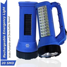 daily needs shop Solar Rechargeable Long Range LED Search Torch Light for Emergency 6 hrs Torch Emergency Light-picture-23