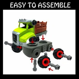galactic Vehicle Assembly 3 in 1 Farmer Tracker with Screwdriver for Child Vehicles Set Farm Boys Girls DIY Farm Truck (1 PCS 3 in 1 Farmer Tracker) image 5