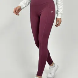 Women Solid Maroon Track Pants-image-0