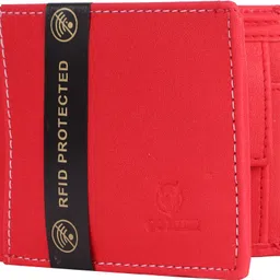 elyva Men Casual Red Artificial Leather Wallet image 2