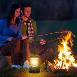 xydrozen Outdoor Lamp Vintage Tent Hiking Lantern Black Metal, Plastic Hanging Lantern-picture-26