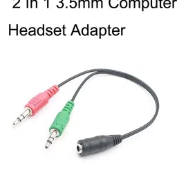 DRUMSTONE Red, Green 3.5mm Audio Jack Splitter Adapter Cable Headphone & Microphone Converter Phone Converter image 5