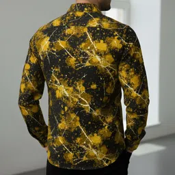 divybhav Men Regular Fit Printed Slim Collar Casual Shirt image 3