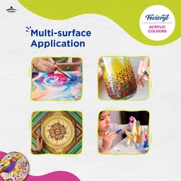 fevicryl Acrylic Colours Lilac Kit, DIY Paint, Rich Pigment, Multi-surface, 60ml image 3