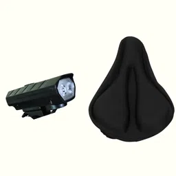 fccracing Bicycle Saddle Cover and Front C-Type Light Combo | Soft Cushion Saddle Cover Free Size-picture-31