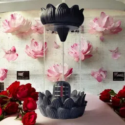 kfitn Shivling Backflow Smoke Fountain / Divine Shivling Smoke Waterfall Decorative Showpiece - 20 cm image 2