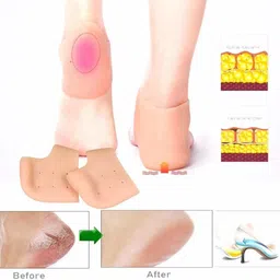 swikaar Silicone Gel Heel Socks for Dry Hard Cracked Heel Repair HHS31 Heel Support image 3