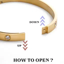 flok Stainless Steel Crystal Bangle image 3