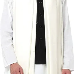 KASHMIRI TREND Polyester Wool Blend Self Design Men Shawl image 2