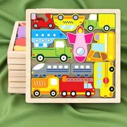 vhd Wooden Vehicle Puzzle Board for Kids – Educational Transport Toy TR88-picture-45