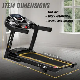 lets play LP-20106 2.5HP Motor Treadmill for Home 110kg User Weight Support Manual Incline Treadmill image 2