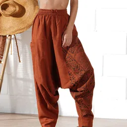 the veshti company Printed Cotton Women Harem Pants-picture-17