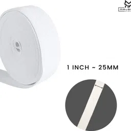 maverick straps Woven White Elastic image 2