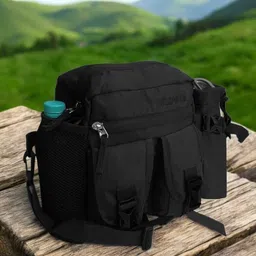 wildmoda Black Men & Women Sling Bag AdventurePro Multi-Utility Waist & Sling Bag with Detachable Bottle Pocket-picture-15