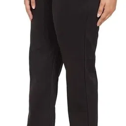 fashion plus point Women Straight Fit Black Lycra Blend Trousers image 3