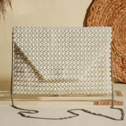 priyaasi Casual White Clutch image 2