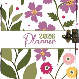 makenstylecollection New year 2026 designer leather journal with lock 5*7 inches 200 pages M-012 A5 Diary unruled 200 Pages image 2