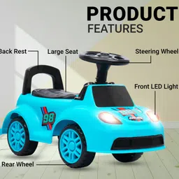 panda creation Baby Push Car Front Light & Music With Back Rest For Kids-picture-39