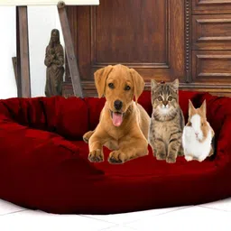 heaven luxurious Reversible Dual Soft Velvet Luxury Sofa PET Bed for Dog CAT Puppy Rabbit XXL Pet Bed image 4