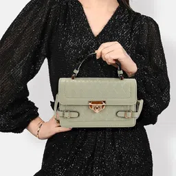 trendz firenze Women Green Messenger Bag image 4