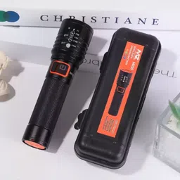 shopglobal Metal Body Light Long Range 2 in 1 Long Distance Up to 0.4 Km high power Torch image 4