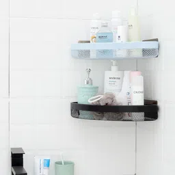 lucacci Triangle Shape Sink Storage Rack Drain Shelf Suction Cup Sink Soap Holder Bathtub Caddy image 3