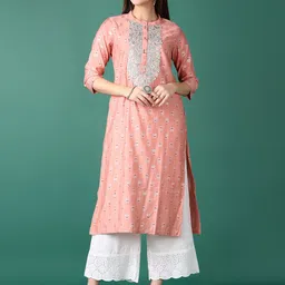 v-mart Women Printed Pure Cotton A-line Kurta image 5