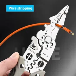 vidhyadevam Multi-Function Hand Tool , Stainless Steel Wire Stripper/Wire Crimping Tool Lineman Plier image 5