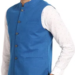 turtle Self Design Men Waistcoat image 4