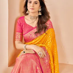 mehrang Self Design Banarasi Pure Silk Saree image 3
