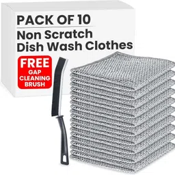 Non Scratch Wire Dish Washing Cloth with Gap Cleaning Brush Sponge Wipe, Scrub Sponge, Scrub Pad-image-47