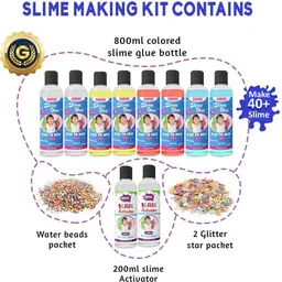 sneki DIY Multicolor Slime Making Kit Kids Learning Activities Toys for Girls & Boys image 2