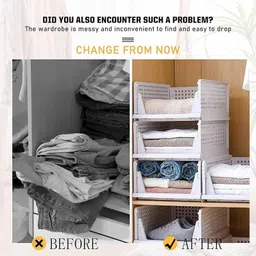 steffan 5 Clothes Organiser for Wardrobe, Ideal Cupboard Organizer for Clothes Drawer Divider image 4