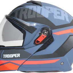 studds Trooper D1 Flip-up Full Face with Dual Visor Motorbike Helmet image 3
