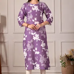 kalee Women Floral Print, Printed Cotton Blend Straight Kurta-picture-11