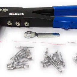 homdum Non Slip 10" Rivet Gun, Riveter Nail Gun, Pop Riveter With Nose Pieces (3/32"; 1/8"; 5/32"; 3/16") Medium Duty Squeeze Rivet Gun image 3