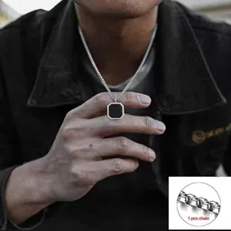 house of common SILVER CUBER PEANDANT Silver Pendant image 2