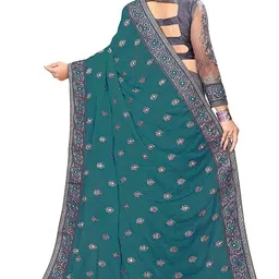 b bella creation Embellished Bollywood Net Saree image 2