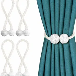 furnishingkart White Tieback Hook, Trimming, Tassels image 1