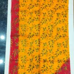 shree sadu mata saree center Pure Cotton Floral Print Yellow Women Dupatta image 2