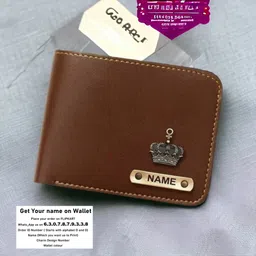 navya royal art Men Casual, Formal, Evening/Party, Formal, Trendy Brown Artificial Leather, Genuine Leather Wallet-picture-17