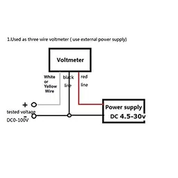xcluma 0-100V (99.9V) Dc Digital Voltmeter Panel Dc .56 Inch Red Led Bike Car image 3