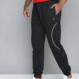 HRX by Hrithik Roshan Men Charcoal Black Printed Detail Regular Fit Joggers-picture-24