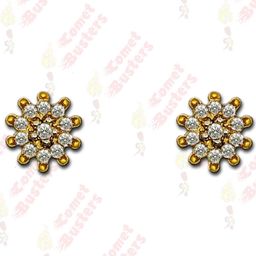 Comet Busters Gold-Plated Floral Studs Non Piercing Ear Stickers-picture-44
