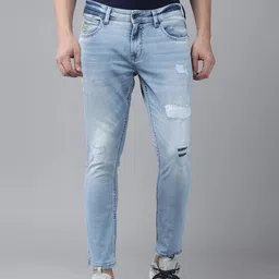 SPYKAR Men Kano Slim Fit Mildly Distressed Light Fade Stretchable Mid-Rise Jeans-picture-31