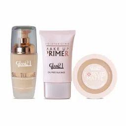 GLAM21 Set Of 3 Foundation -50g - Beige Forever Matte Compact - Ivory& Makeup Primer -30ml-picture-32