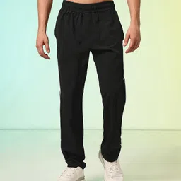 HRX By Hrithik Roshan Men Lifestyle Side Striped Rapid-Dry Running Track Pants image 4