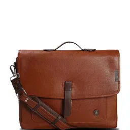 Tortoise BOSCO Structured Genuine Leather Laptop Bag 15.5 Inch image 4